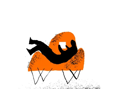 Lounging illustration library mid century furniture