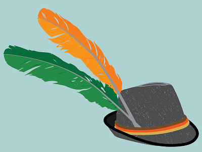 WIP - Oktoberfest hat feather feathers hat illustration kitchener kitchener waterloo oktoberfest vector