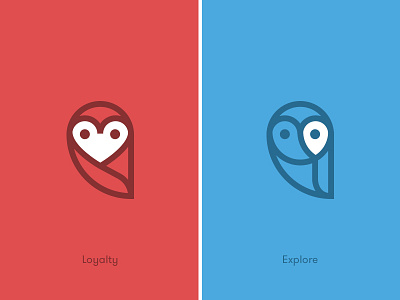 Wisely Logo Variations explore geo heart logo loyalty owl pin variations wisely