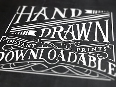 Working on some new stuff for Paper Oliv chalkboard hand drawn lettering typography