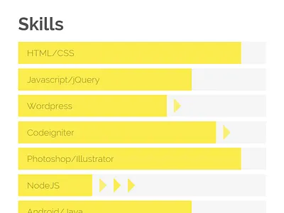 Skills animation bar css increase learning portfolio progress skills