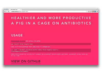 Happier js svg typography web