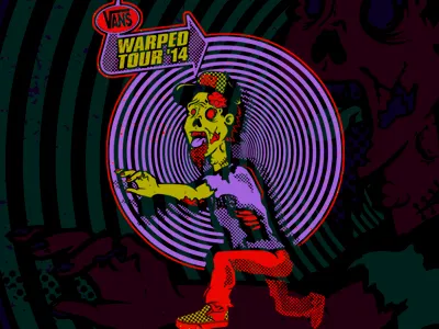 Warped '14 illustration tour vans warped warped tour zombie
