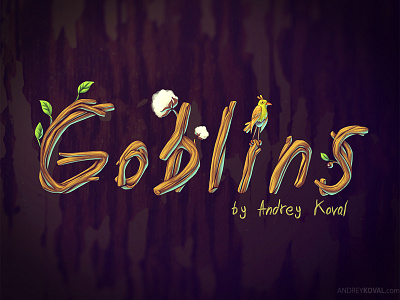 Goblins artwork brownie cards drawing fantasy folklore goblins illustration lettering logo logotype prints