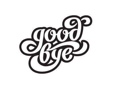 good bye calligraphy handwriting lettering typography