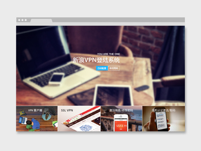 Sina VPN Landing System page，sina