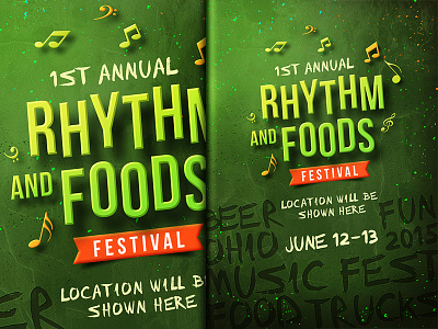 Rhythm And Foods 2015 beer festival food music ohio poster