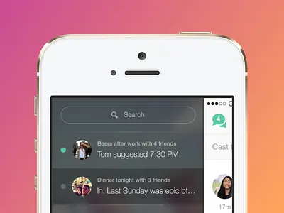 Drawer Menu chat drawer menu ios iphone