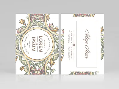 Wedding Invitation Template for sale!! card floral hipster invitation template vintage wedding