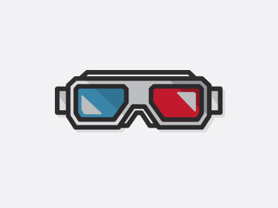 3D Icon 3d emblem glasses icons illustration lines mark