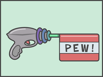 Gags 2 bang bomb boom clown gun joke laser pew prank ray raygun toy