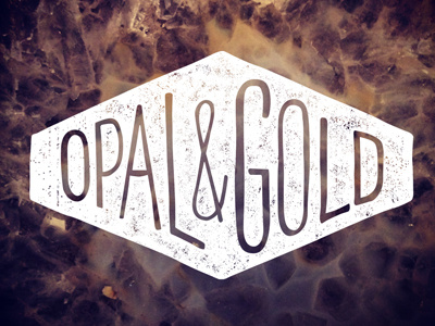 Opal & Gold branding hand drawn type letters logos texture typography