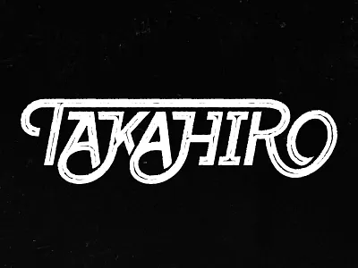 Takahiro lettering modest typography