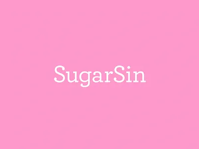 Sugarsin Identity branding identity logo pink sweet