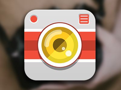 Cam application iOS icon camera clean flat icon ios photography