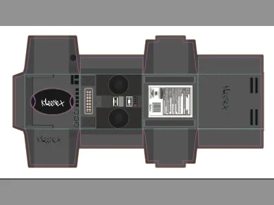 Kleenex BoomBox Tissue Boxes (Layout 3) boombox illustrator indesign kleenex tissue