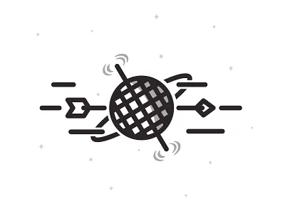 Globe Mark andrew berkemeyer glob icon line art logo mark monoweight motion simple stars