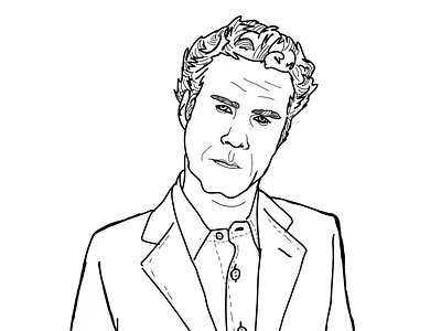 Will Farrell illustration portrait
