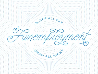 Currently funemployed lettering script sweet sans vector