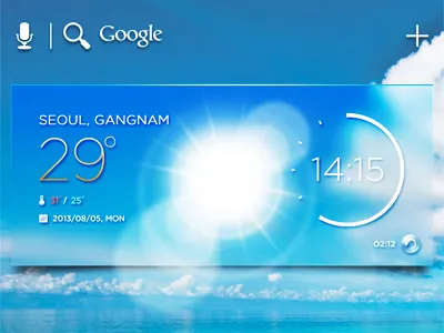 widget clock weather widget