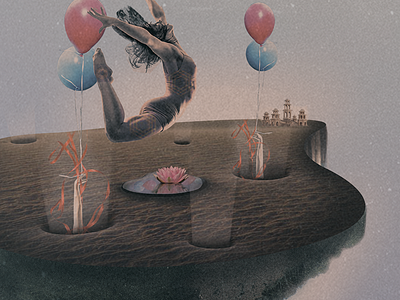 Helium 3d composite digital illustration photo photoshop