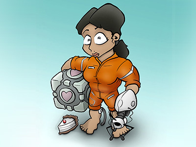 Chell, Portal cartoon chell portal