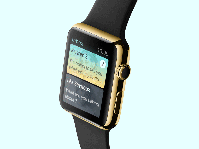 Messenger Watch UI animation app apple chat gif interaction messages messenger notification ui watch wear