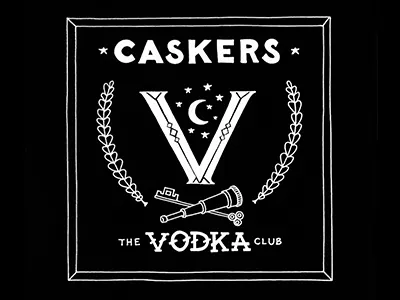 Club Badge No. 2 badge illustration lettering pen and ink vodka
