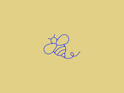 Goodbye, good bee. bee icon illustration logo pencil