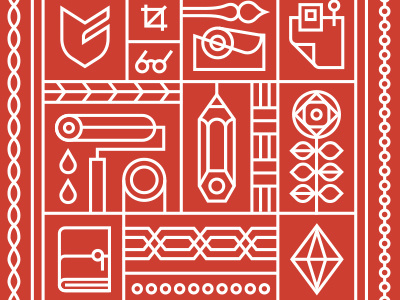 Bandana Red bandana big cartel illustration pattern