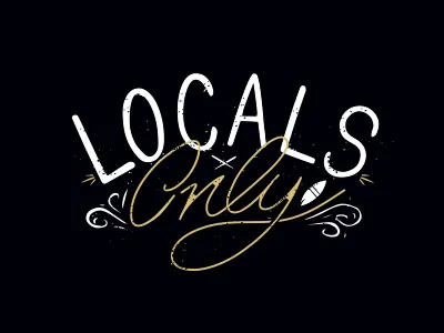 Locals Only - remix lettering locals only surf