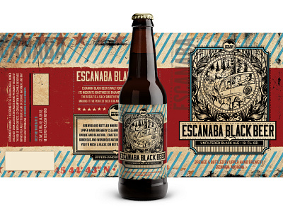 Upper Hand - Black Beer beer branding brewery label design logo packaging texture