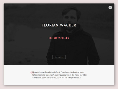 Personal portfolio design clean design flat one page portfolio single page webdesign
