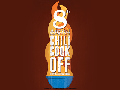 Chili Cook Off chili fire flames poster