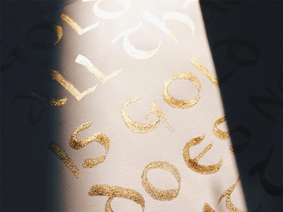 all that is gold calligraphy metallic uncial