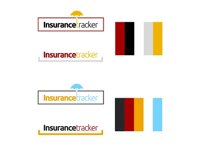 Logo proposal brand colors icons identity insurance logo palette umbrella