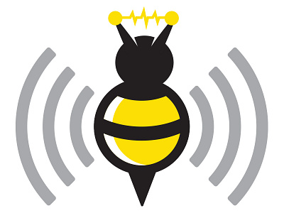 Busy bee bee black business busy electric geometric gray signal technology white yellow