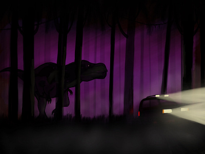 Dinosaur Hunting - personal project dinosaur illustration procreate