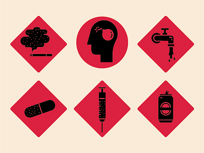 Men's Health - ICONS health icons mens health red spot warning
