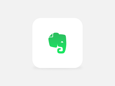 Evernote IOS8 Icon clean evernote flat fun gradient icon ios ios7 ios8 minimal practice rebounds