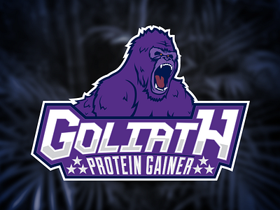 Goliath Logo angry animal athlete forrest gainer gorilla growl jungle nutrition protein sport stars