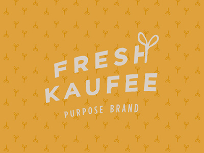 Fresh Kaufee branding by hand fresh kaufee growth lettering logotype pattern