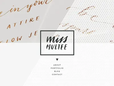 Multee Web calligrapher website design