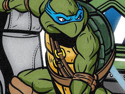 Leo 80s animation cartoon illustration leonardo mutant ninja tmnt turtles vector