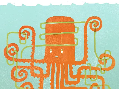 Knittin' Purl childrens book digital illustration