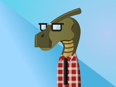 Hipstersaur dinosaurs hipster hydrosaur illustration