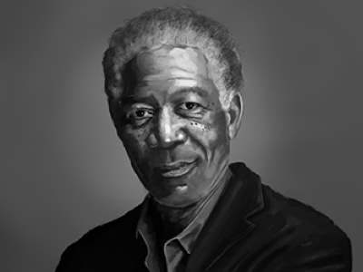 Painting - Morgan Freeman freeman morgan painting photoshop
