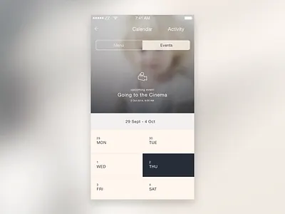 Parent App (WIP) / Calendar screen calendar clean ios kindergarten minimal parent app ui