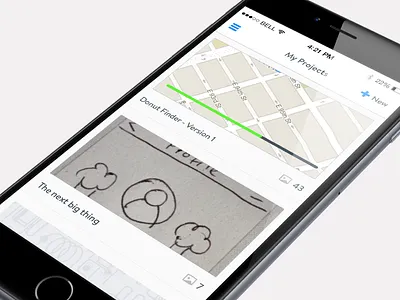 My Prototyping Projects app ios8 iphone 6 iphone 6 plus list product projects table thumbnails ui