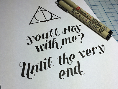 Until the Very End hand lettering harry potter lettering quotes typography